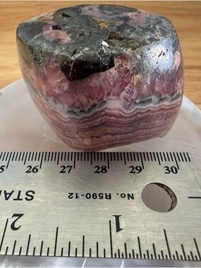 Polished Pink Rhodochrosite Decorative Stone - Natural Pink Accent